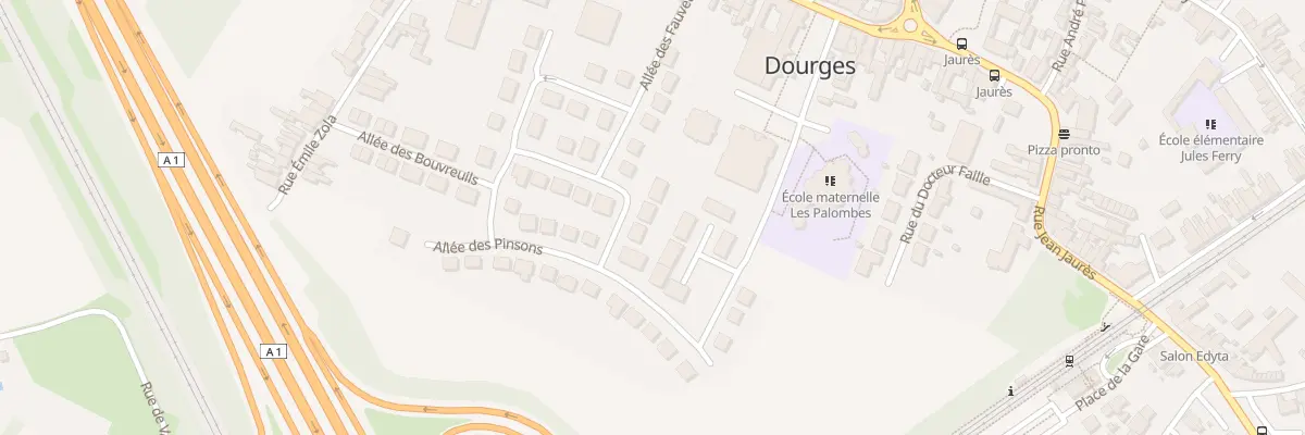 Plan du 6 All des Tourterelles à Dourges