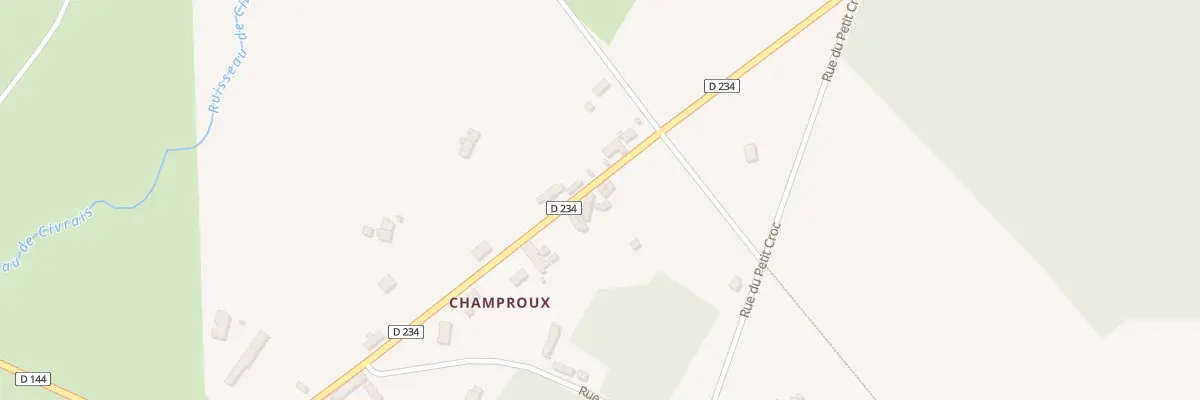Plan du 1 Rue de la Porcelaine à Pouzy-Mésangy