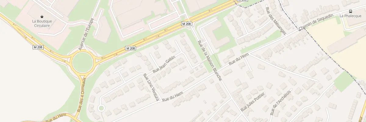 Plan du 16 Rue Jean Gabin à Sequedin