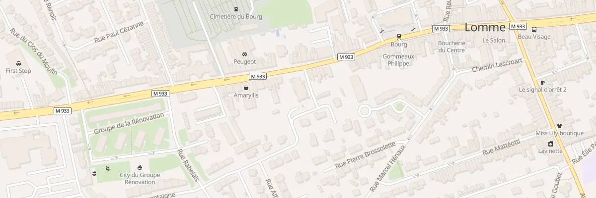 Plan du 849 Av de Dunkerque Lomme à Lille
