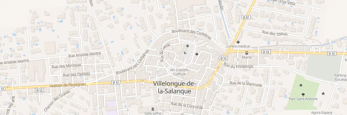 Plan du 3 Rue de l’Eglise à Villelongue-de-la-Salanque
