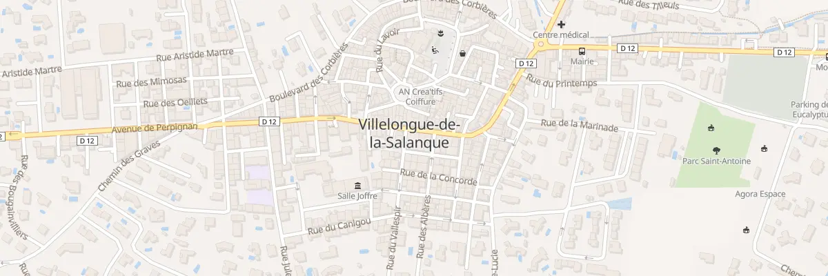 Plan du 20 Av de Perpignan à Villelongue-de-la-Salanque