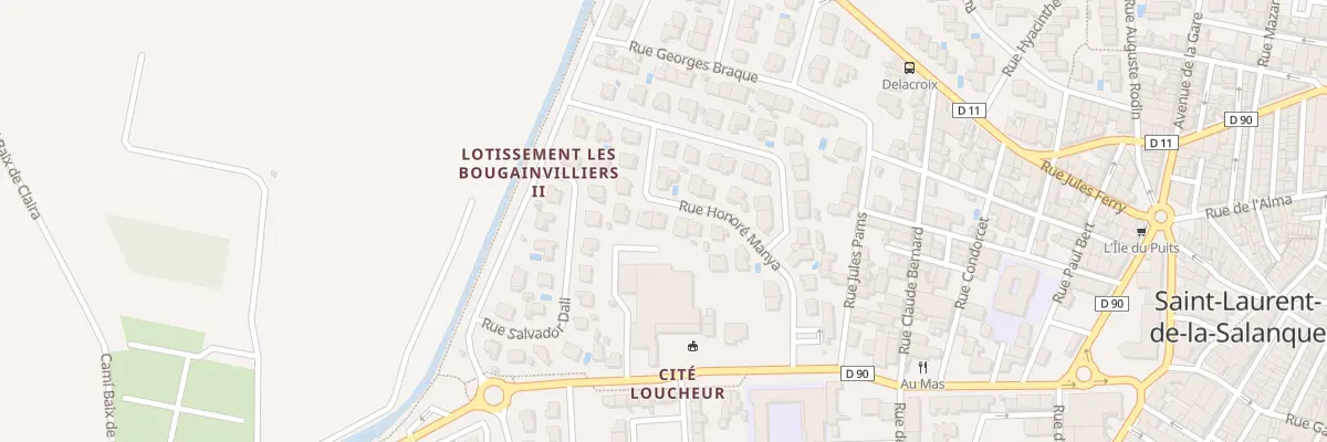 Plan du 38 Rue Honore Manya à Saint-Laurent-de-la-Salanque