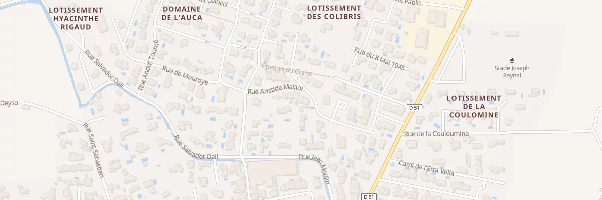 Plan du 8 Rue Aristide Maillol à Villelongue-de-la-Salanque