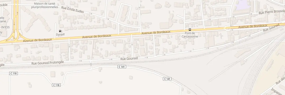 Plan du 61 Av de Bordeaux à Narbonne