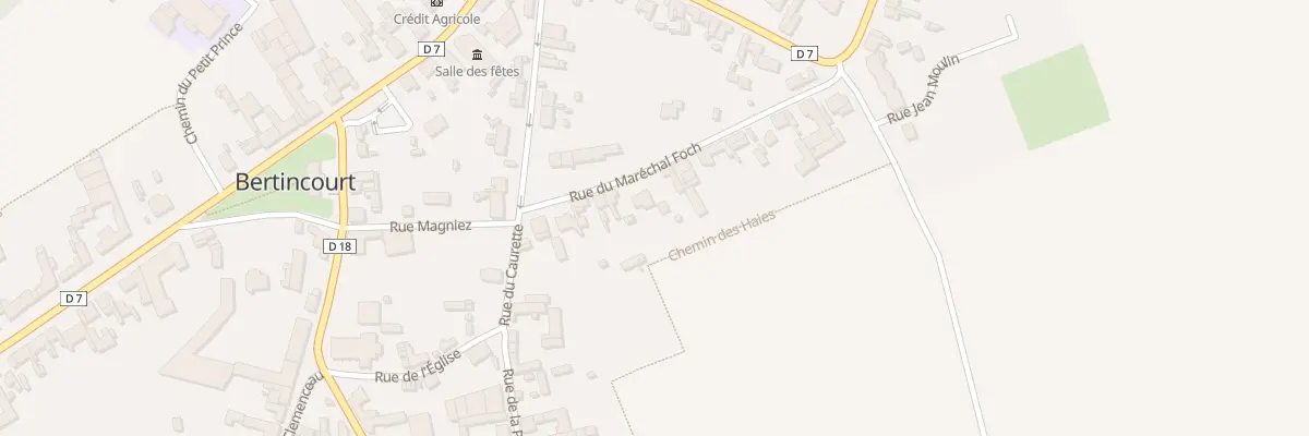 Plan du 12 Rue du Mal Foch à Bertincourt