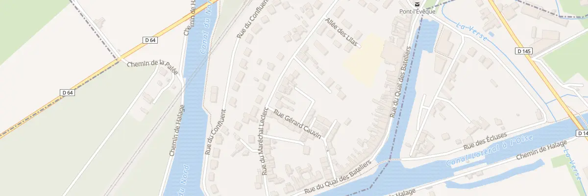 Plan du 381 Rue du Maréchal Leclerc à Pont-l’Évêque