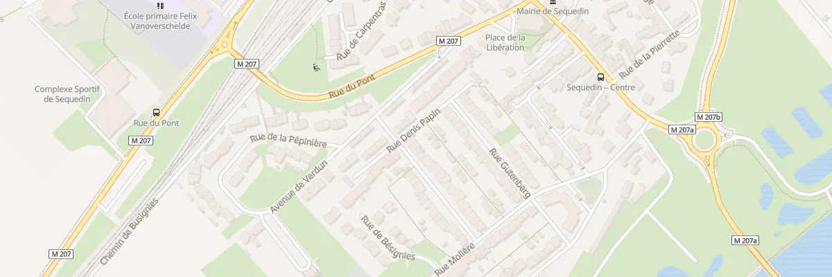 Plan du 1 Rue Pierre Curie à Sequedin