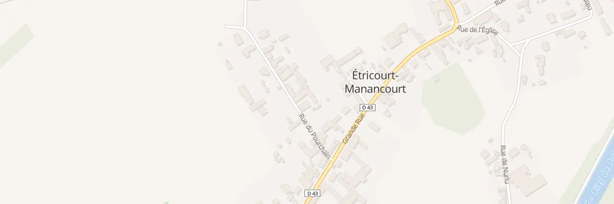 Plan du 2 Rue du Pourchain à Étricourt-Manancourt