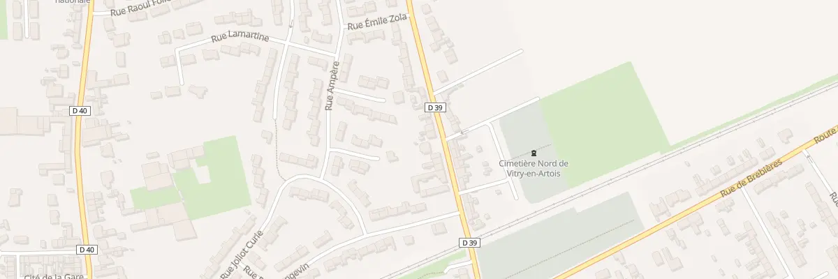 Plan du 25 Rue de Quiéry à Vitry-en-Artois