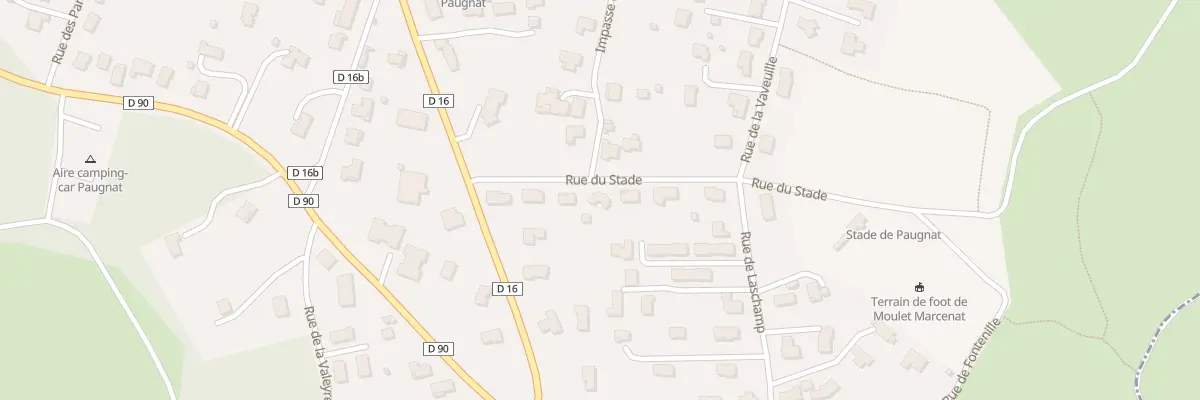Plan du 9009 Rue du Stade - Paugnat à Charbonnières-les-Varennes