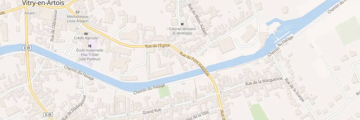 Plan du 8 Rue du Pont National à Vitry-en-Artois