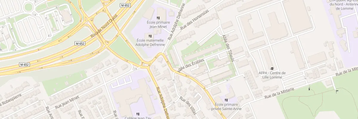 Plan du 20 Rue des Villas à Lille