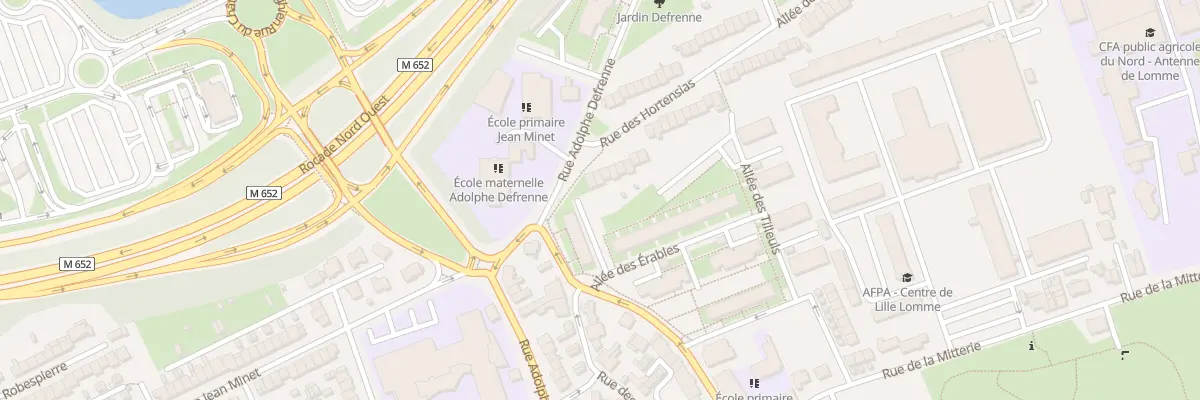 Plan du 2 Rue des Hortensias à Lille
