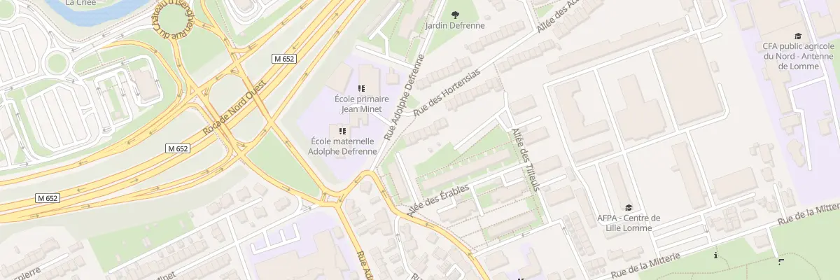 Plan du 6 Rue des Hortensias à Lille
