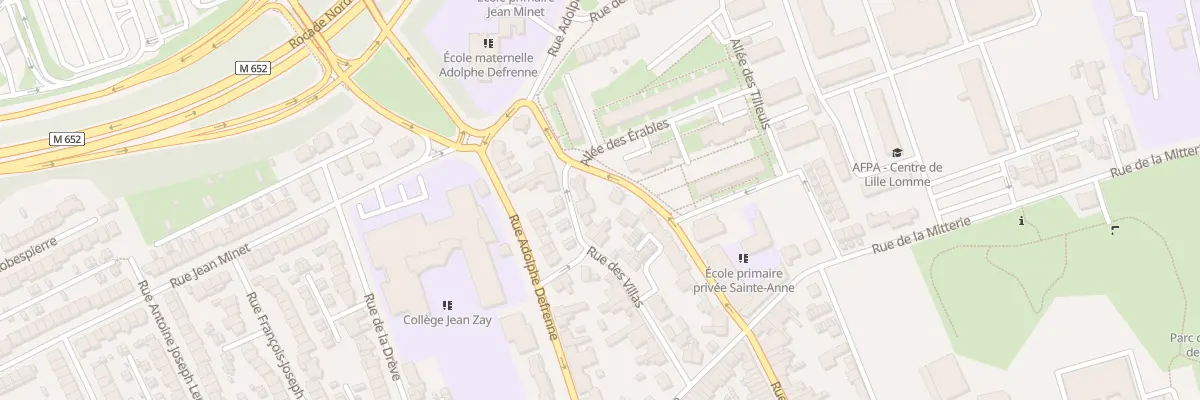 Plan du 16 Rue des Villas à Lille