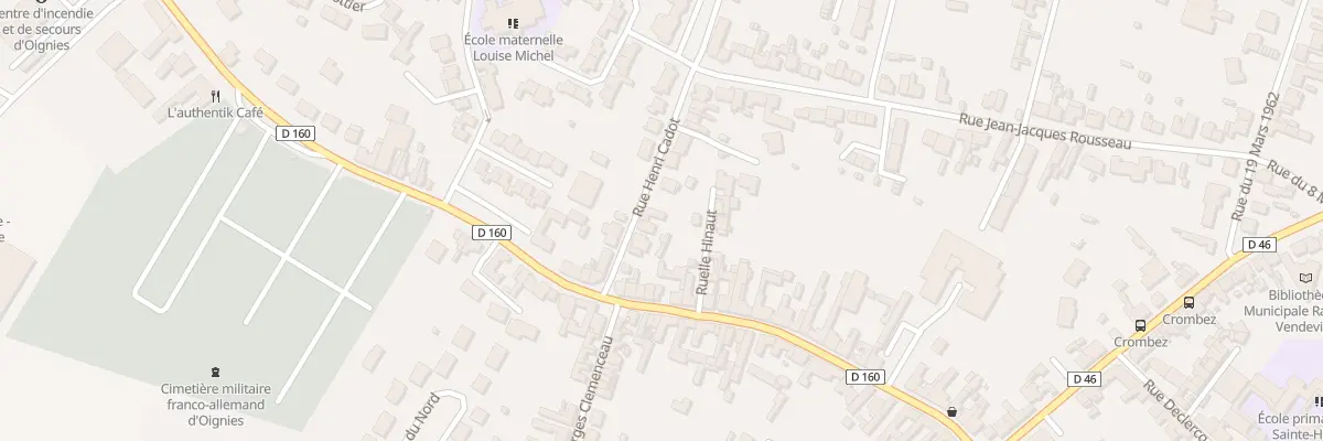 Plan du 6 Rue Henri Cadot à Oignies