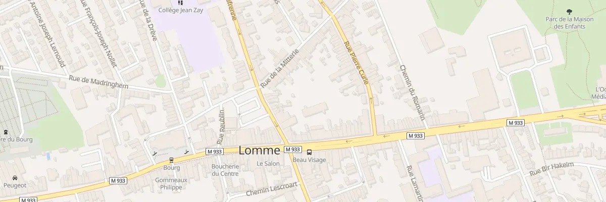 Plan du 852 Av de Dunkerque Lomme à Lille