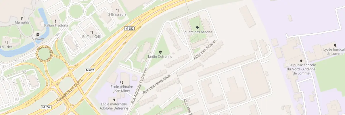 Plan du 27 Rue des Hortensias à Lille