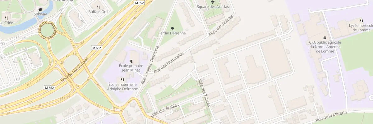 Plan du 32 Rue des Hortensias à Lille