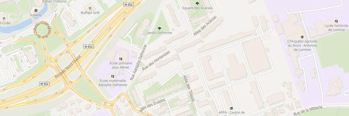 Plan du 34 Rue des Hortensias à Lille