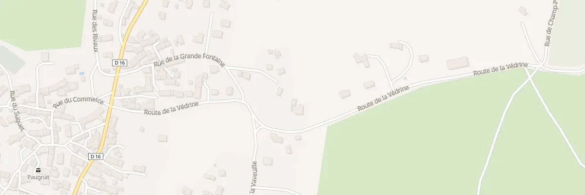 Plan du 9009 Rte de la Vedrine - Paugnat à Charbonnières-les-Varennes