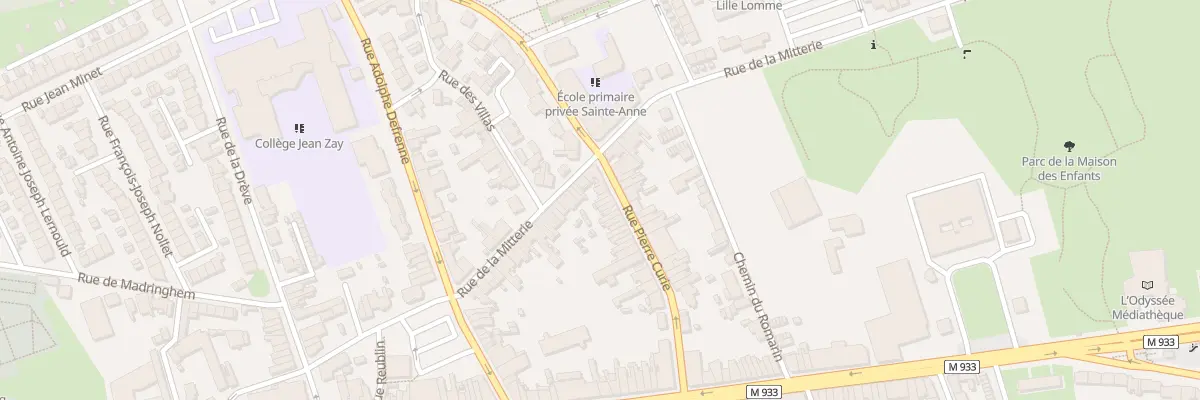 Plan du 35 Rue Pierre Curie Lomme à Lille