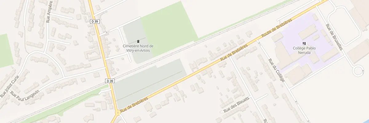 Plan du 1B Rue de Brebières à Vitry-en-Artois