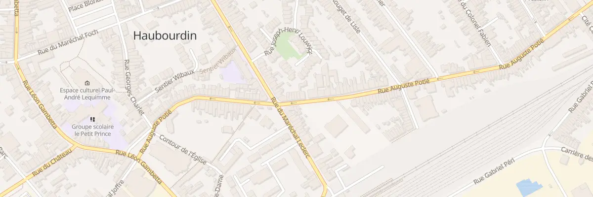 Plan du 75 Rue Auguste Potié à Haubourdin
