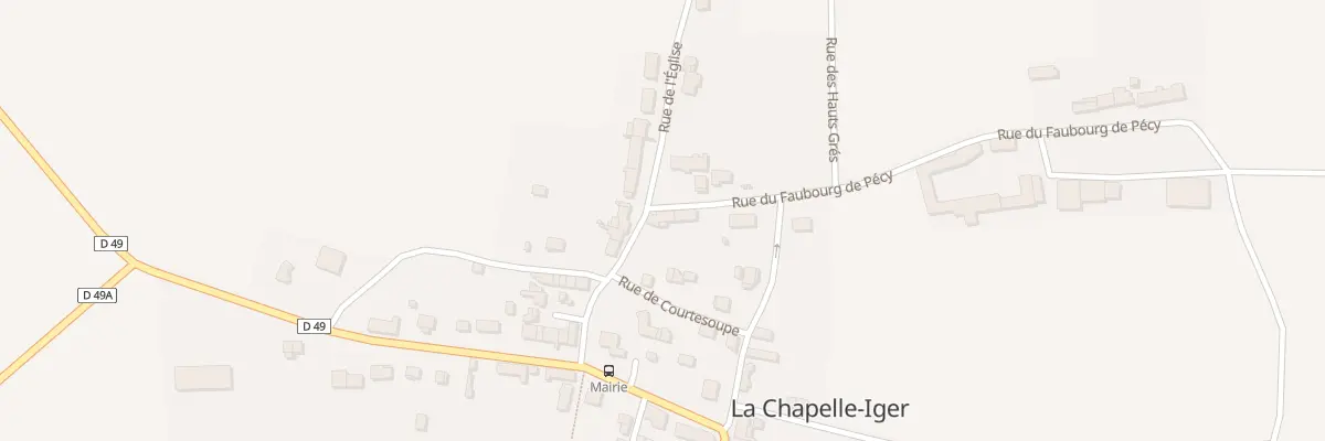 Plan du 2 Rue du Faubourg de Pecy à La Chapelle-Iger