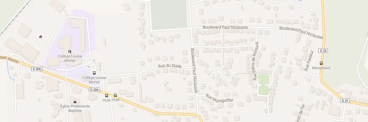 Plan du 1 Rue du Stade à Faremoutiers