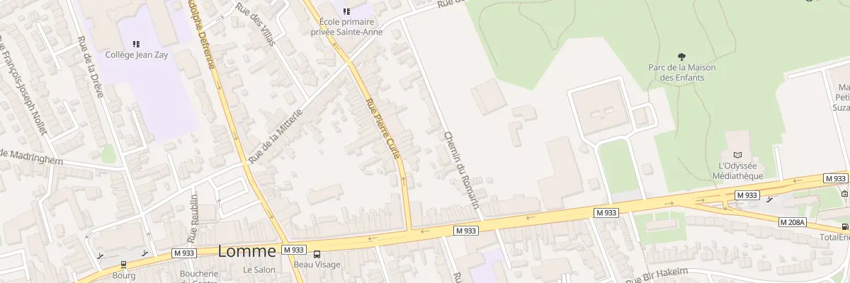 Plan du 6 Rue Pierre Curie Lomme à Lille