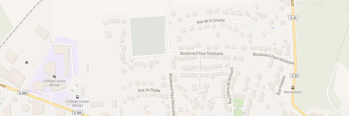 Plan du 25 Bd Paul Niclausse à Faremoutiers
