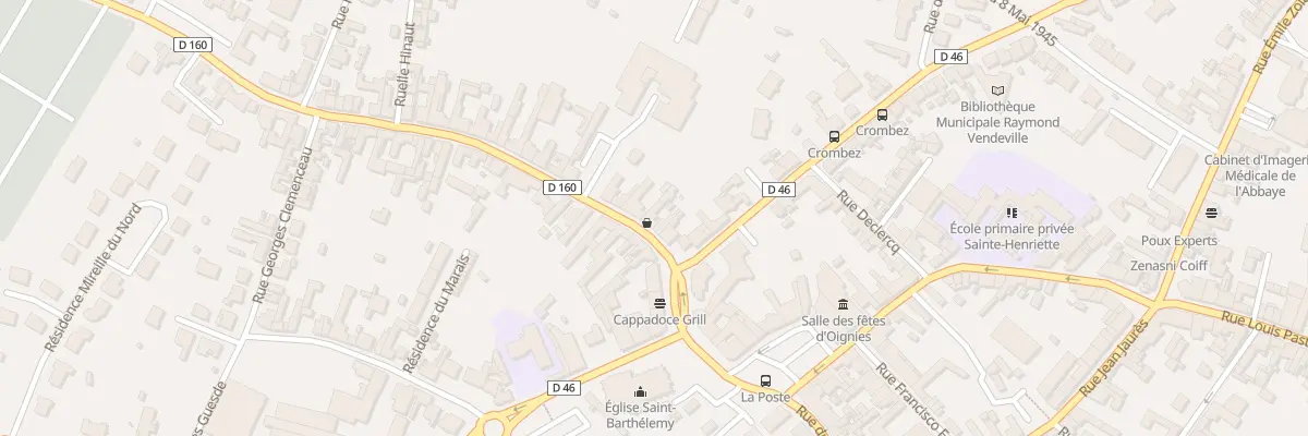 Plan de la Rue des 80 Fusillés à Oignies