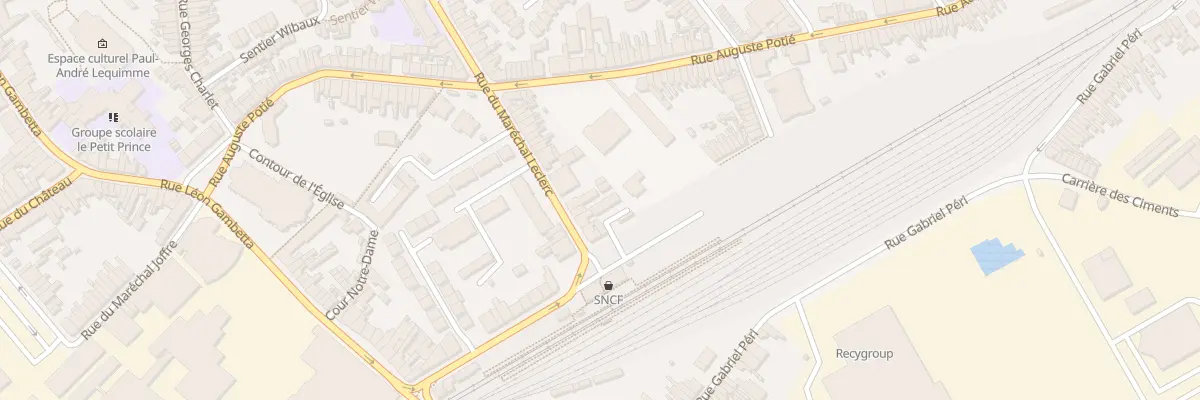 Plan du 93 Rue du Mal Leclerc à Haubourdin
