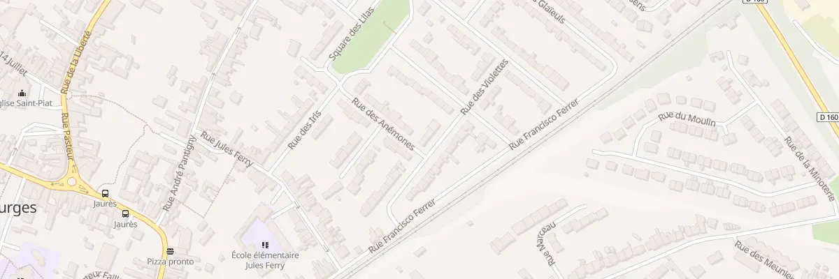 Plan du 12 Rue des Violettes à Dourges