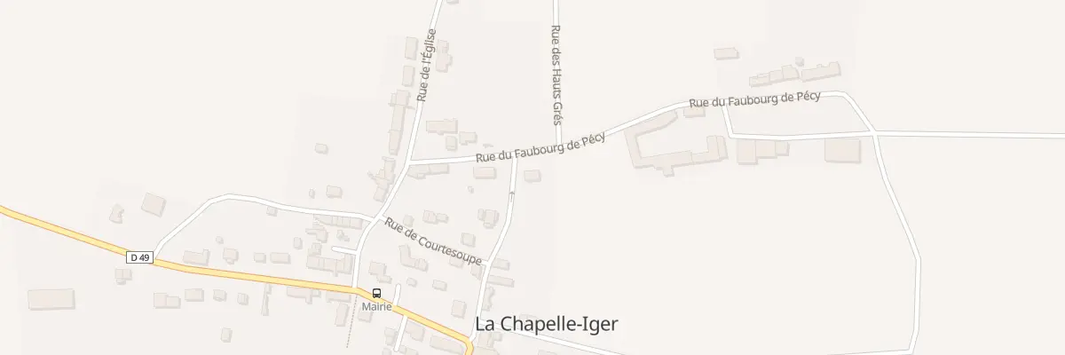 Plan du 8 Rue du Faubourg de Pecy à La Chapelle-Iger