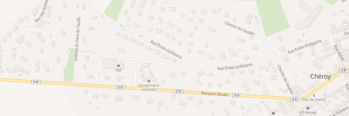 Plan du 21 Rue Emile Guillaume à Chéroy