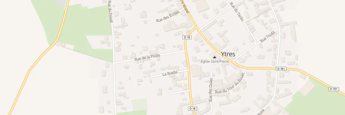 Plan du 1 Rue de la Poste à Ytres