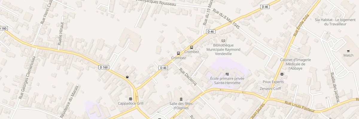 Plan du 14 Rue Henriette Crombez à Oignies