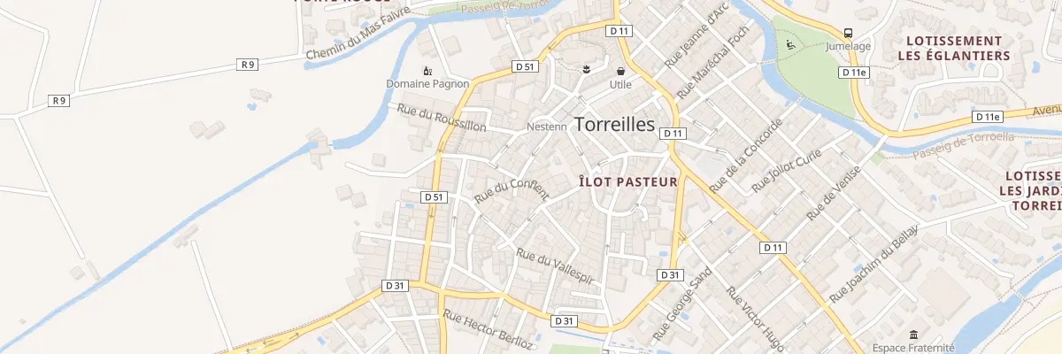 Plan de la Rue du Conflent à Torreilles