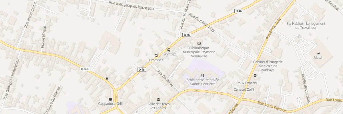 Plan du 20 Rue Henriette Crombez à Oignies