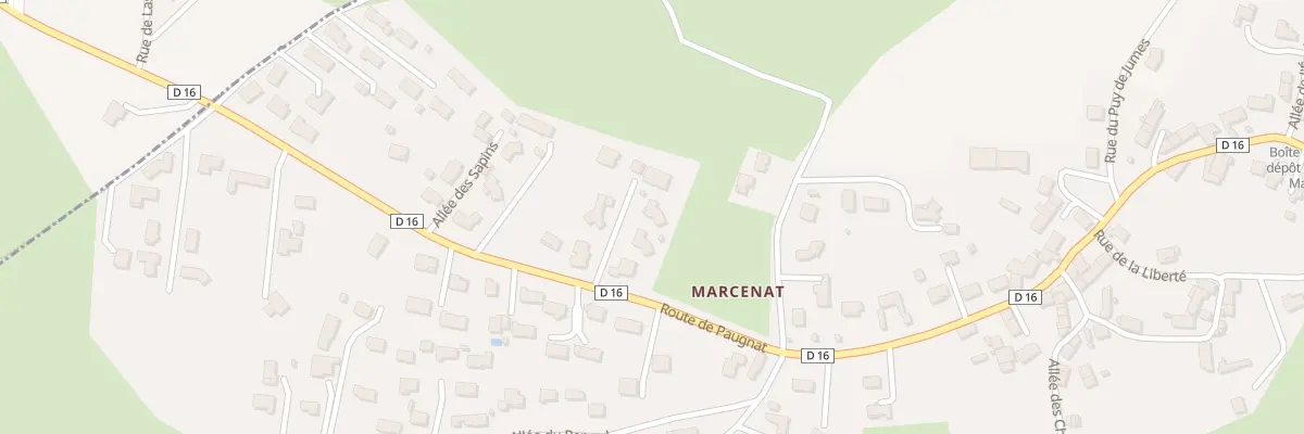 Plan du 50C Rte de Paugnat - Marcenat à Volvic