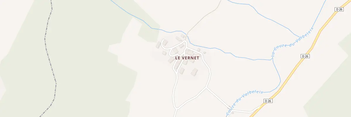 Plan du 5168 Le Vernet à Valbeleix