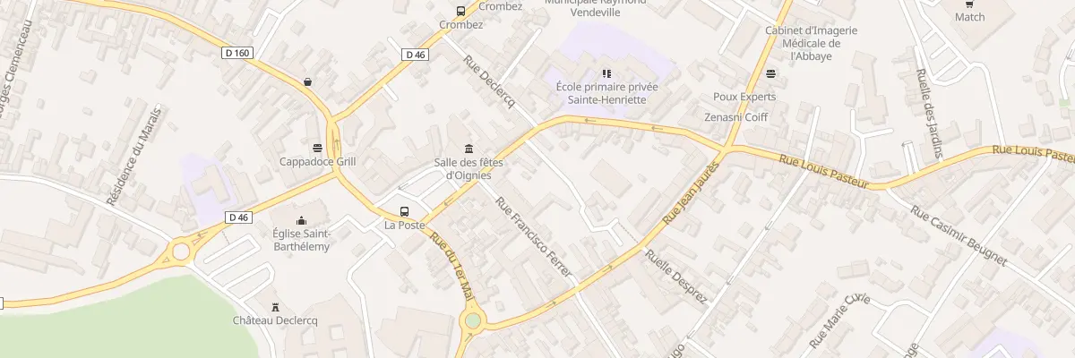 Plan du 6 Rue Ernest Renan à Oignies