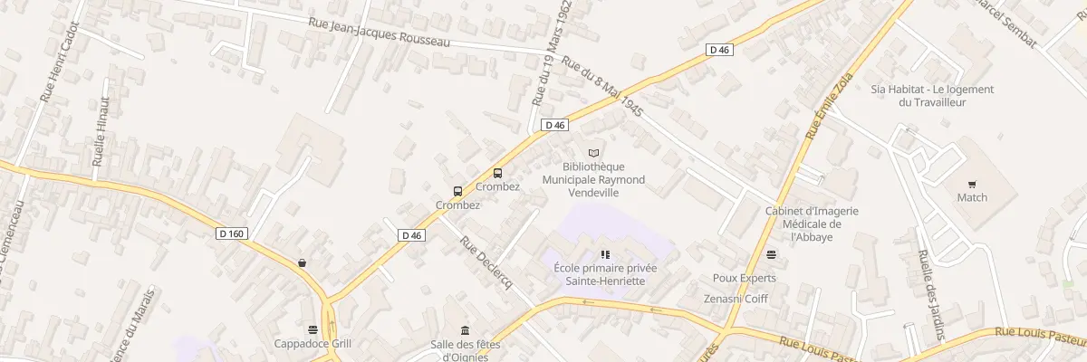 Plan du 28 Rue Henriette Crombez à Oignies