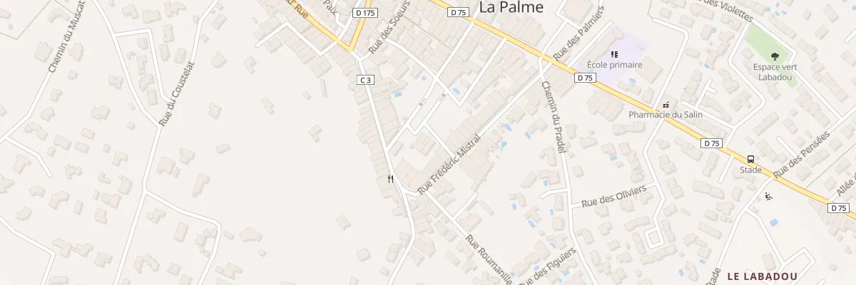 Plan du 3 Pas de la Condamine à La Palme