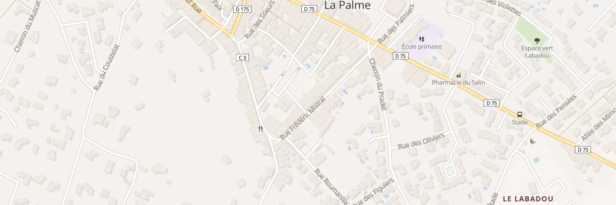 Plan du 22 Rue Frédéric Mistral à La Palme