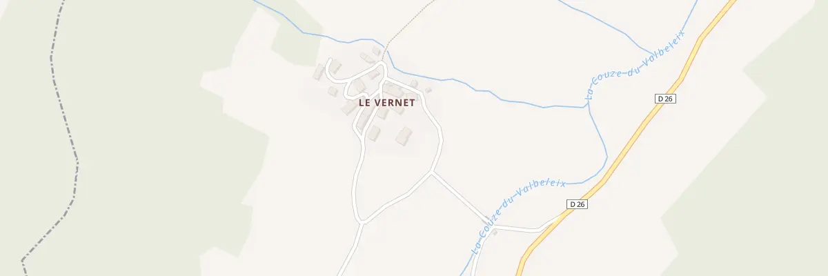 Plan du 5177 Le Vernet à Valbeleix