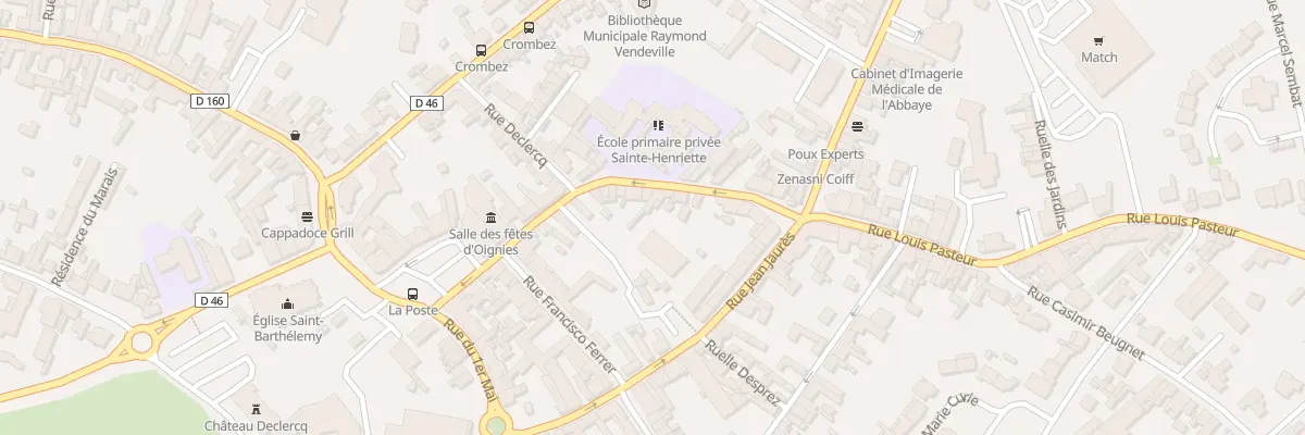 Plan du 24 Rue Ernest Renan à Oignies